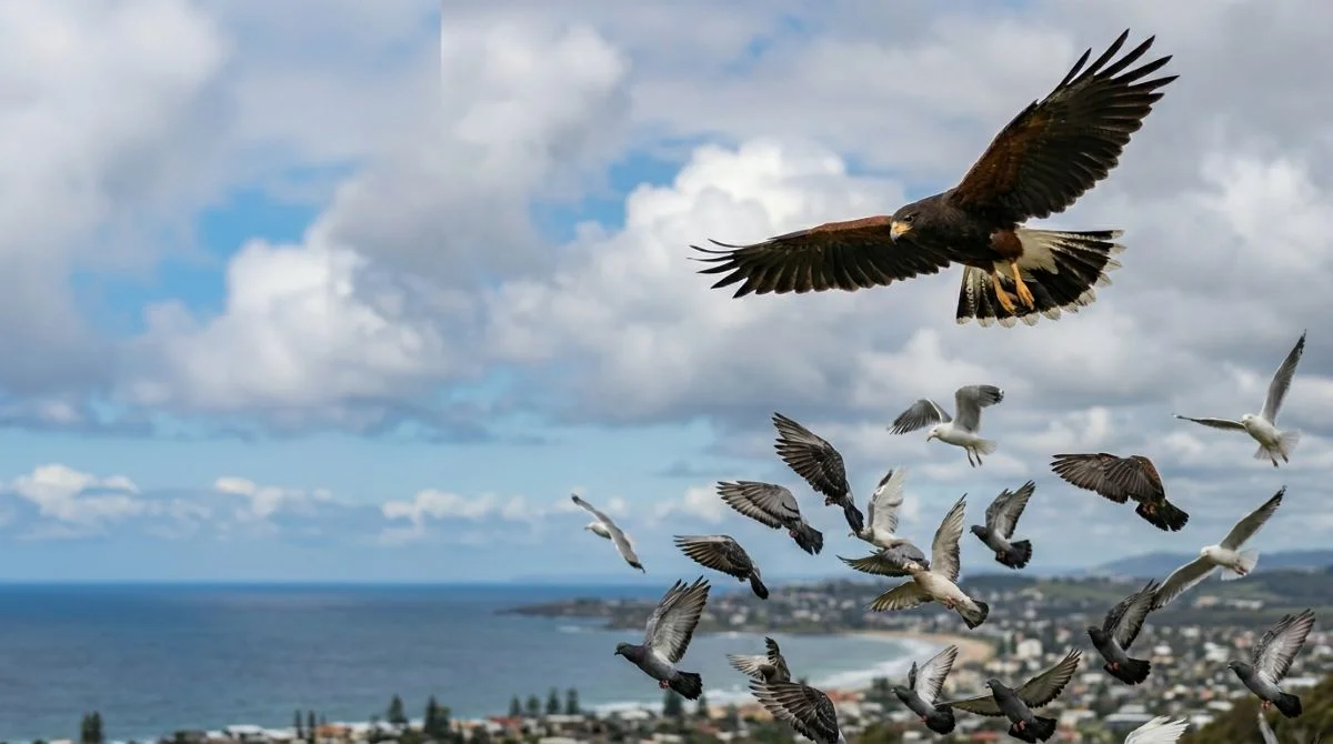 Why Pigeons and Seagulls Fear Harris Hawks for Bird Control